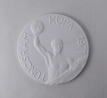 1U923 Tungsram Kupa 1971 Herendi biszkvit porcelán plakett