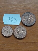 AUSZTRIA 1 + 2 + 5 EURO CENT 2005 VIRG, Acél réz bevonattal, 363
