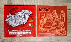 Forgalmi sor 2001 PP Dísztokos Ezeréves a magyar pénzverés