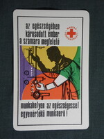 Kártyanaptár,Magyar vöröskereszt,rehabilitáció,grafikai,károsodott ember munkás, 1970   (9)