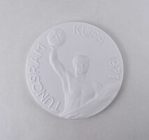 1U924 Tungsram Kupa 1971 Herendi biszkvit porcelán plakett