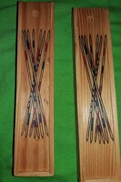 Retro fa MIKADO pálcikás ügyességi játék fa dobozában 2db játszatlan DARABRA a képek szerint