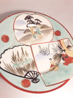 ÁRESÉS MOST! Porcelán jelzett tányér Kutani jelenetes festett