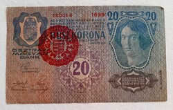 20 Korona 1913 Felülbélyegzett