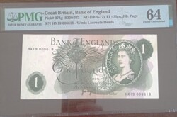 Anglia - 1 pound - 1 font - 1970/77 - PMG 64 UNC minősítés