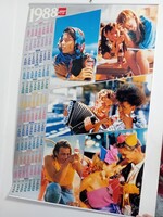 1988 Coca Cola naptáras reklámplakát