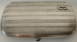 Bachruch Károly (1851-1925) Art Deco Zafír Köves Kis "Cigarettatárca" , Cigaretta Doboz!