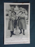 Képeslap,Osztrák Magyar hadsereg,Csataképes kártya 19.sz,Frigyes főherceg,Hötzendorfi tábornok ,1916