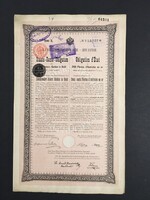 Osztrák Állami Nyugdíjkötvény 200 Osztrák Gulden Aranyban 1876.