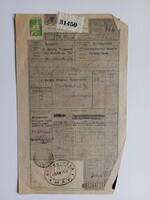 ZA617.36 Szállítólevél  MÁV -  1949 - Budapest- Nyíregyháza -  Fregoli fűszer - Zelenyánszky