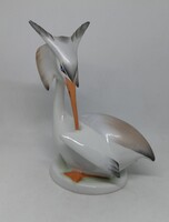 Aquincum porcelán art deco madár!