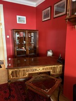 Antik intarziás barokk dolgozószoba bútor