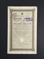 Osztrák Állami Nyugdíjkötvény 1000 Osztrák Gulden Aranyban 1876.