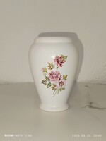 Zsolnay ( Budapest ) Porcelán Festett Váza Virágos