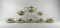 1T971 Régi kelet stílusú virágdíszes Thomas Ivory 5 személyes porcelán teás készlet
