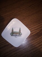 Ritkább formájú Aquincum Pécs porcelán gyűrű tartó, tálka. Hibátlan. Jelzett