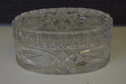 Ovális metszett kristály bonbonier A116