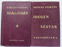 Szécsi Ferenc : Szállóigék és Idegenszavak nagyszótára! 1937. 2db könyv.