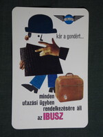 Kártyanaptár,IBUSZ utazási iroda,grafikai,bőrönd, 1971   (9)
