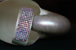 Cango & Rinaldi Swarovski  karkötő lilás rózsaszínes