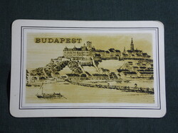 Kártyanaptár,IBUSZ utazási iroda,grafikai,Budapest látkép,részlet, 1971   (9)