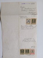 ZA618.9 Régi irat - 1911 Mezőkövesd - OSTOROS  - Rázsi István Bartók Péter