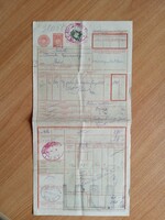 ZA618.3 Fuvarlevél  MÁV -  1946 -Budapest Keleti PU - MÁD  Piarista Gazdaság- deszka Rutterschmiedt
