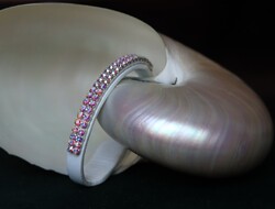 Cango & Rinaldi Swarovski  karkötő lilás rózsaszínes