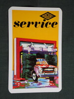 Kártyanaptár,MOGÜRT autó szerviz,grafikai,autómosó gép, 1971   (9)