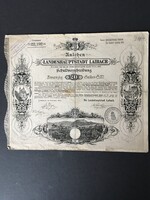 Szlovénia Laibach (Ljubljana) Államkötvény 20 Gulden 1879.