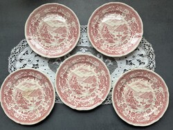 Csodás pink Villeroy & Boch Burgenland porcelán kisebb méretű süteményes tányér