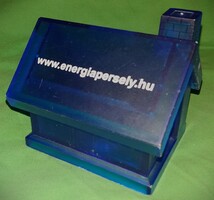 ELMŰ-ÉMÁSZ reklám plasztik kék / átlátszó ház alakú ENERGIAPERSELY - REKLÁM persely a képek szerint