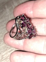 925 ös ezüst gyűrű rodolit gránát drágakővel 9es meret
