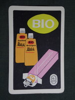 Kártyanaptár,BIO arckrém,arctej,Vegyianyag ker. vállalat Budapest,grafikai, 1971   (9)