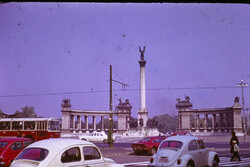 Régi diakép Budapest, Hősök tere, trolibusz 70/80-as évek B2R99
