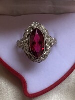 Antik ötvös ezüst gyűrű