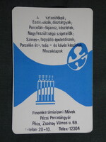 Kártyanaptár,Pécs Zsolnay porcelángyár, 1972   (9)