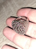 925 ös ezüst gyűrű rodolit gránát drágakővel 9es meret