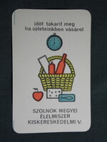 Kártyanaptár,Szolnok élelmiszer váll.ABC áruházak,Jászberény,Martfű,Törökszentmiklós, 1971   (9)