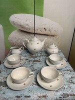 Hollóházi Virágmintás Porcelán Teáskészlet A139
