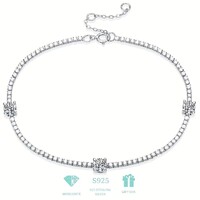 Moissanite 1,5 karátos Gyémánt Köves Karkötő 925 Sterling Ezüst 18K Aranyozott Giftbox Tanúsítvány