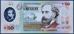 Uruguay 50 Pesos 2021, UNC, polymer.