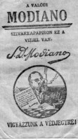 Tasak, zacskó: Modiano szivarkapapír.