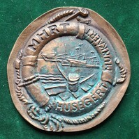 Magyar Hajózási Részvénytársaság "MHRT Hűségért Munkáért", bronz plakett