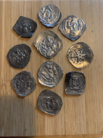 10 db Friesachi ezüst denár - Bernhard (1202-1256) és II. Eberhard (1200-1246)