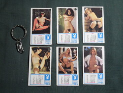 Kártyanaptár,kulcstartó,Original Playboy,erotikus női akt modell,1985   (9)