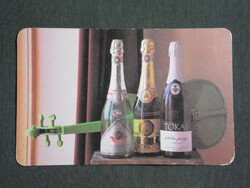 Kártyanaptár,Ágker Kft,Tokaji pezsgő,hangszer,hegedű,1985   (9)