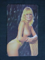 Kártyanaptár,trafik,ajándék üzlet,művészet,erotikus női akt modell,1985   (9)