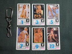 Kártyanaptár,kulcstartó,Original Playboy,erotikus női akt modell,1985   (9)
