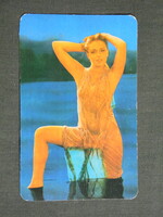 Kártyanaptár,Martini,Olympos narancslé,Délker vállalat,művészet,erotikus,akt modell,1985   (9)